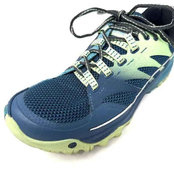 Merrell All Out Charge Trail Running Shoes Womens Sz 9.5 HyperWrap360 Blue Green - Picture 9 of 14